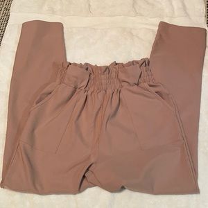 High wasted tan pants